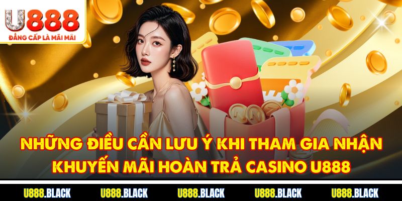 Những điều cần lưu ý khi tham gia nhận khuyến mãi hoàn trả casino U888